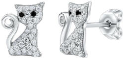 Silvego Cercei jucăuși din argint Pisici cu zirconii transparente Bessie MW01038E