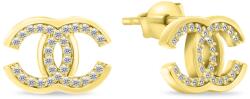 Brilio Silver Cercei eleganți placați cu aur cu zirconi World Icon EA1020Y