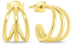 Brilio Silver Cercei rotunzi placați cu aur la modă EA877Y