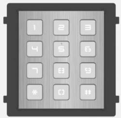 Hikvision Modul de extensie videointerfon cu tastatura Hikvision DS-KD- KP/S, iluminare pe timp de noapte, protectie, IP65, IK7 (DS-KD-KP/S)