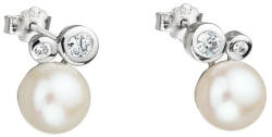 Preciosa Cercei blânzi cu perle de râu și cristale de zirconiu cubic Mere 5094 00