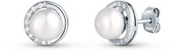 JwL Luxury Pearls Cercei fini din argint cu zirconii și perlă autentică JL0832-68