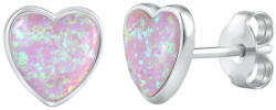 Silvego Cercei in forma de inima din argint cu opale sintetice LPS0857P