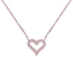 Vuch Romantic Colier romantic din oțel cu cristale Rose Gold Stipe