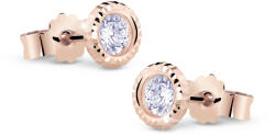 Cutie Jewellery Cercei delicați din aur roz cu zirconi Z5024-20-10-X-4
