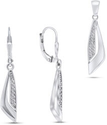 Brilio Silver Set de bijuterii din argint strălucitor SET204W (pandantiv, cercei)