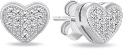 Brilio Silver Cercei-inimioare strălucitori din argint EA900W