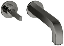 Hansgrohe Baterie lavoar cu montaj pe perete, Axor, Citterio, pipă 16 cm, ventil, negru cromat lucios (39113330)