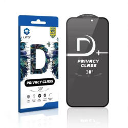 LITO D+ Pro Privacy Apple iPhone 13/13 Pro/14 Privacy 3D üvegfólia - Fekete