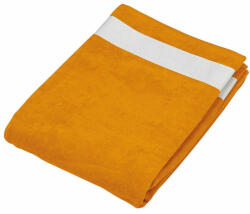 Kariban Uniszex törölköző Kariban KA118 Beach Towel -100X160, Orange/White