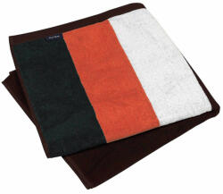 Kariban Uniszex törölköző Kariban KA121 Striped Beach Towel -90X180, Black/Orange/White/Chocolate