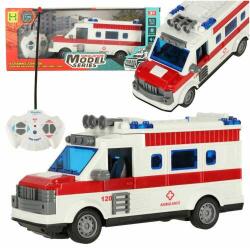 Ambulanță de jucărie pentru copii cu telecomandă, lumină + sunet (KX4392)