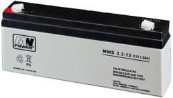 MW Акумулаторна батерия MW MWS 2.3-12, 12V, 2.3Ah, AGM, F1 конектори (MWS 2.3-12)