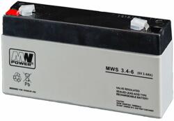 MW Акумулаторна батерия MW MWS 3.4-6, 6V, 3.4Ah, AGM, F1 конектори (MWS 3.4-6)