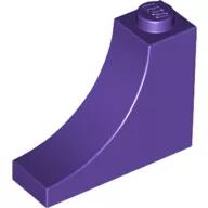 LEGO® 18653c89 - LEGO sötétlila inverz fél-boltív 1 x 3 x 2 méretű, íves (18653c89)