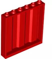 LEGO® 23405c5 - LEGO piros fal elem 1 x 6 x 5 méretű, hullámos (23405c5)