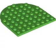 LEGO® 41948c36 - LEGO élénk zöld lap lekerekített véggel, 8 x 8 méretű (41948c36)