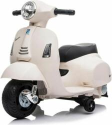 Beneo Motocicleta electrica Vespa GTS, alba, cu roti auxiliare, Licentiata, Baterie 6V, 30 (VESPA_H1_WHITE)