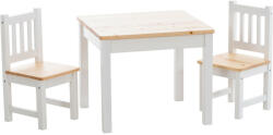  Mides gyerek asztal + 2 szék natura-fehér 316236