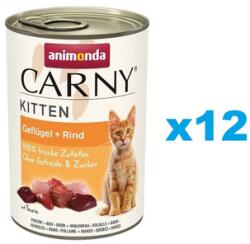 Animonda Carny Kitten Poultry&Beef Baromfi és marhahús cicáknak 12x400 g