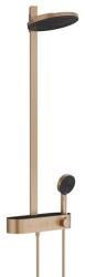 Hansgrohe Sistem de dus Showerpipe 260 2jet EcoSmart, cu baterie termostatata ShowerTablet Select 400, bronz satinat (brushed bronze), Hansgrohe Pulsify S 24241140 24241140 (24241140)
