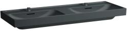 Laufen MEDA Dupla mosdó, 130 cm, 3 csaplyukkal, Graphite matt H8141127581081 (H8141127581081)