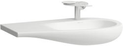 Laufen ILBAGNOALESSI Mosdó, 90 cm, pult bal oldalon, rejtett túlfolyóval, kerámia lefolyószelep takaróval, egy csaplyuk, középen, Matt fehér H8149767571041 (H8149767571041)