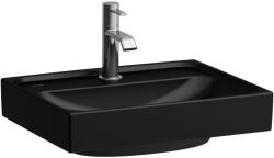 Laufen MEDA Kézmosó, 45 cm, csiszolt alsó felülettel, egy csaplyuk, középen, Fekete matt H8161117161041 (H8161117161041)