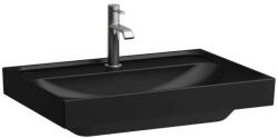 Laufen MEDA Mosdó, 65 cm, csiszolt alsó felülettel, túlfolyónyílás nélkül, egy csaplyukkal, Fekete matt H8161147161111 (H8161147161111)