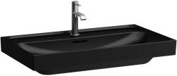 Laufen MEDA Mosdó, 80 cm, csiszolt alsó felülettel, egy csaplyuk, középen, Fekete matt H8161177161041 (H8161177161041)