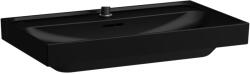 Laufen MEDA Mosdó, 80 cm, csiszolt alsó felülettel, 3 csaplyukkal, Fekete matt H8161177161081 (H8161177161081)