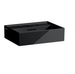 Laufen Kartell LAUFEN Mosdótál, alsó felülete csiszolt, 3 csaplyukkal, Fényes fekete H8183300201081 (H8183300201081)