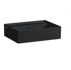 Laufen Kartell LAUFEN Mosdótál, alsó felülete csiszolt, 3 csaplyukkal, Fekete matt H8183307161081 (H8183307161081)
