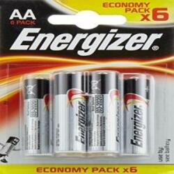 Energizer Baterii Alcaline Energizer E300132800 AA LR6 (6 uds)