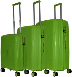 Benzi BZ5751 zöld 4 kerekű 3 részes bőrönd szett (BZ5751-szett-zold)