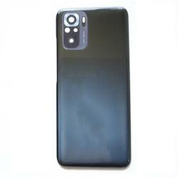  tel-szalk-19297056117 Xiaomi Redmi Note 10 Fekete Akkufedél hátlap, kamera lencse (tel-szalk-19297056117)