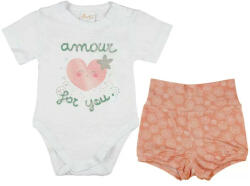 AB ABR 2 részes baba szett szivecskés mintával (68)