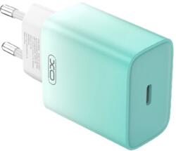  Telefon töltő: XO CE18 - Type-C (USB-C) fehér/kék hálózati töltőfej, 30W