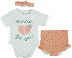 AB ABR 3 részes baba szett szivecskés mintával (68)