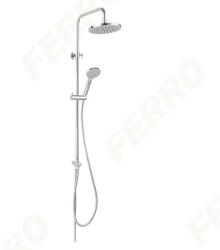 FERRO WIZARD állítható csúszkás zuhanyrendszer fej- és kézizuhannyal, kerek design, króm, NP45