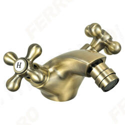 FERRO ANTICA retro style / antik stílusú / rusztikus / nosztalgia kétgombos / kétkaros kivitelű álló bide / bidé / bidet csaptelep, antik bronz színű, BAI6BR