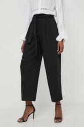 Boss nadrág női, fekete, magas derekú széles - fekete 34 - answear - 89 990 Ft