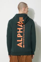 Alpha Industries felső zöld, férfi, nyomott mintás, kapucnis - türkiz M