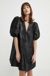 Stine Goya ruha fekete, mini, oversize - fekete XXS