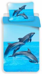 Jerry Fabrics Lenjerie de pat din microfibră - Delfini - Delfinii | 140 x 200 cm / 70 x 90 cm (MICR-DOLPHIN) Lenjerie de pat