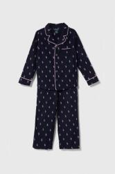 Ralph Lauren gyerek pamut pizsama sötétkék, mintás - sötétkék 152 - answear - 50 990 Ft