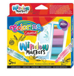Colorino Creative Pastell ablakfestő filctoll - 5 darabos (39637PTR)