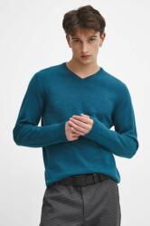 MEDICINE pamut pulóver könnyű, férfi, zöld - türkiz XL - answear - 8 390 Ft