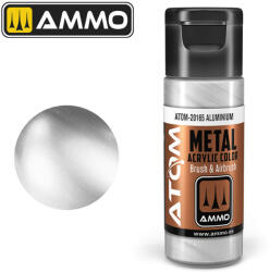 AMMO by MIG Jimenez AMMO ATOM METALLIC Aluminium Acrylic Paint 20 ml (ATOM-20165)