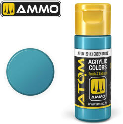 AMMO by MIG Jimenez AMMO ATOM COLOR Green Blue Acrylic Paint 20 ml (ATOM-20113)